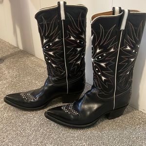 Tony Lama Boots Black & white & multicolor Stars